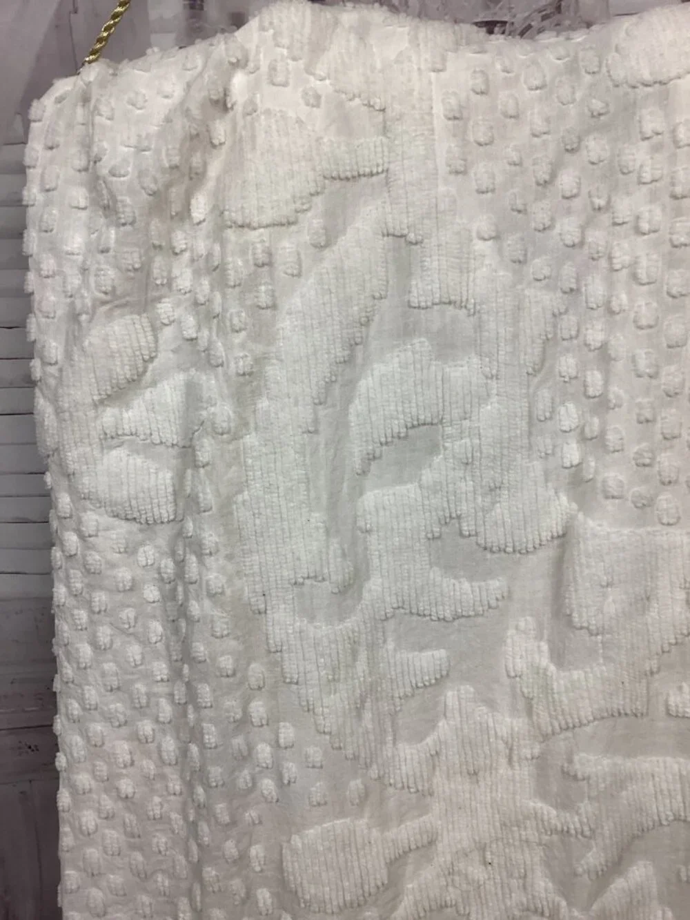 Vintage White Comforter Cover Swiss Dot Fringe